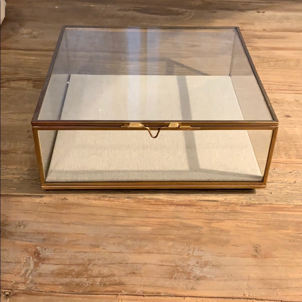 West Elm Glass Shadow Box - gold